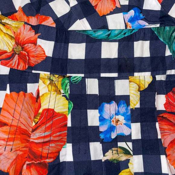 Boston Proper Gingham Wrap Belt Maxi Dress - Picture 2 of 4